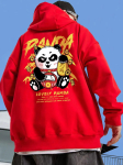 Multikad Naljakad Panda Printing Unisex kapuuts Tasku isikup&auml;ra T&auml;navar&otilde;ivad Hip Hop Suurem&otilde;&otilde;tmeline Unisex kapuuts Mugavad uued riided 4XL brown