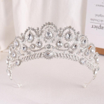 Pruudikroon Barokk Rhinestone Crown Pulmakleit Aksessuaarid Pruudi pulmapeakate