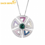 SACE GEMS klassikaline vasesulamist tsirkoon naiste ripats kaelakee moe kingitus mitmev&auml;rviline