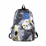 Graffiti Print &Uuml;li&otilde;pilaskoolikott Naiste &uuml;likoolilinnaku suure mahutavusega seljakott Meeste v&auml;lisreisi seljakott must