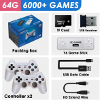 Y6 2.4G juhtmeta m&auml;ngu TV Stick Retro PS1 Family 4K HD kaasaskantav videom&auml;ngukonsooli tugi Mitme m&auml;ngijaga 10000+ m&auml;ngud GBA jaoks 64G