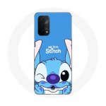 Armas sinise taustaga &uuml;mbris Oppo A74 5G Stitch jaoks