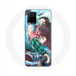 Coque pour Vivo Y21s 2021 / Y21 2021 Tanjiro et Nezuko Demon Slayer Kimetsu no Yaiba Anime