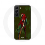 &Uuml;mbris Samsung Galaxy S22 Pionus Parrot Red jaoks