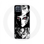Coque pour Oppo A93 Sangoku Naruto Luffy one piece Dragon Ball Z fond noir et blanc anime manga - Maniacase