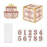 Palju &otilde;nne s&uuml;nnip&auml;evaks Rahakinkide karbi komplekt DIY kleepsudega S&uuml;nnip&auml;evapeo Rahakarp V&auml;ljat&otilde;mmatav Rahakarp Peo rekvisiidid roosa