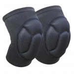 1 paar tihendavaid p&otilde;lvekaitsmeid Sponge P&otilde;lvekaitse Jalgpallitantsu Kokkup&otilde;rgete V&auml;ltimine P&otilde;lvekaitse Traksid Fitness Sport Patella tugi black