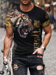 Meeste suvine T-s&auml;rk Animal Lion 3D Prindiga mood l&uuml;hikeste varrukatega mikroelastne sporditreeningu T-s&auml;rk meestele S