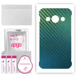 apgo Protective Skin Sticker for the back compatible with Samsung Galaxy Xcover 3 G389F, Wrap Film, Foil, Vinyl - Pattern Carbon Chameleon CAKA1