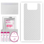 apgo Protective Skin Sticker for the back compatible with Asus Zenfone 7 ZS670KS, Wrap Film, Foil, Vinyl - Pattern Transparent Carbon