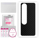 apgo Protective Skin Sticker for the back compatible with Oppo A78 5G, Wrap Film, Foil, Vinyl - Pattern Carbon Black