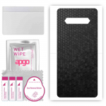 apgo Protective Skin Sticker for the back compatible with Black Shark 5 RS, Wrap Film, Foil, Vinyl - Pattern Black Honeycomb