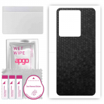 apgo Protective Skin Sticker for the back compatible with Vivo Y55 4G Vietnam, Wrap Film, Foil, Vinyl - Pattern Black Honeycomb