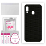 apgo Protective Skin Sticker for the back compatible with Samsung Galaxy A20e, Wrap Film, Foil, Vinyl - Pattern Matrix