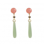 Rippuvad k&otilde;rvar&otilde;ngad Hiina stiilis Elegantne Noble Faux Jade Kaltsedoon Bead Tilk K&otilde;rvar&otilde;ngad Ehted