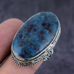 Natural Ruby Fuchsite Gemstone Handmade 925 Sterling Silver Gift Ring S.9 y9r70