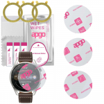 3x apgo Ultra-Clear Hybrid protective glass compatible with Huawei Watch 3 Pro Classic, flexible nano glass, great replacement for tempered glass, scr