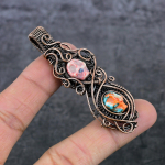Natural Spiny Oyster Gemstone Copper Wire Wrap Gift Jewelry Pendant 2.96 l9c55