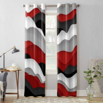 Lained Must Punane Gradient Aknakardinad Elutuppa Luksuslik Magamistoakardin K&ouml;&ouml;gi Rulood Kardinad 135W x 60H(cm) x1