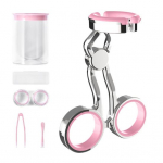 1 komplekt kontaktl&auml;&auml;tse abi kontaktl&auml;&auml;tsede sisestamise ja eemaldamise t&ouml;&ouml;riist, suure elastsusega silikoonist kesktelje juhtimine, mugava k&auml;epidemega kontaktl&auml;&auml;ts roosa