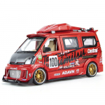 1/24 Scale WuLing Diecast Cars Model, Tagasit&otilde;mmatav m&auml;nguauto koos h&auml;&auml;le ja valgusega lastele t&auml;iskasvanutele m&otilde;eldud kollektsiooni m&auml;ngud 1:24-Size: 18*9.4*7.2cm punane