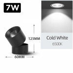 7W LED-allvalgusti kokkupandav 90&deg; reguleeritav COB pinnale paigaldatav kohtvalgusti elutoa k&ouml;&ouml;gi sisevalgusti