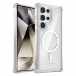 L&auml;bipaistev &uuml;mbris Samsung S24 Ultra 5G S23 FE S22+ Plus Clear Airbag P&otilde;rutuskindel telefoni kate Galaxy Note 20 Ultra jaoks Samsung S21 Ultra must