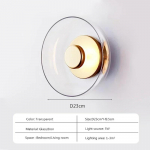 Moodne LED-klaasist seinalamp Loomingulised laevalgustid magamistoa voodi&auml;&auml;rse elutoa siseruumide dekoratiivsed valgustid Cool white