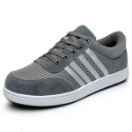 Mustast nahast ehitust&ouml;&ouml;de turvajalatsid meestele terasest varvastega, torkekindla kaitsega tossud, h&auml;vimatud meeste jalatsid 39