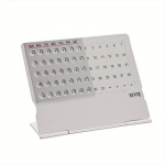 Metallist lauakalender, mini-h&otilde;bedane alumiiniumist p&uuml;sikalender, reguleeritav aastakalender 100 aastaks kodukontori jaoks