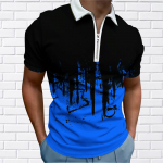 Meeste s&auml;rk Polo vabaaja lukuga l&uuml;hikeste varrukatega mood vaba t&otilde;mblukuga suvine kevadine tavaline 3D triibuga prindiga s&auml;rk XS parkkoor