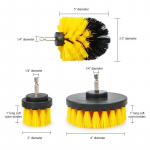 3 tk/komplekt Elektriline k&uuml;&uuml;rimishari Puurharjakomplekt Plastikust &uuml;mmargune puhastushari Vaiba Klaasi Autorehvide jaoks Nailonharjad 2/3,5/4''
