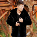 Moodne meeste talvemantel, kapuutsiga mantel, soe mantel, meeste kohev pl&uuml;&uuml;sis mantel, meeste, suures suuruses XS