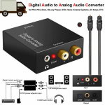 Optiline koaksiaal Toslink digitaal-analoogmuundur Rca L/R stereoheli adapter