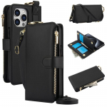 Multifunktsionaalne kaardipesa hoidik T&otilde;mblukuga Rahakott Flip-telefoni&uuml;mbris iPhone'ile 15 14 13 12 11 Pro Max Plus XS XR X 15Pro rihma kate For iPhone 14 must