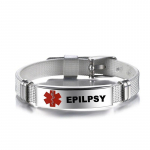 Meditsiiniline allergia k&auml;ev&otilde;ru 2. t&uuml;&uuml;pi diabeediga roostevabast terasest meditsiinilise logoga k&auml;ev&otilde;ru Lahedad meeste naiste ehted