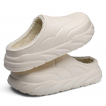 Soojad talvised puuvillased kingad naistele soojad karusnahad Kodusussid EVA libisemiskindlad pl&uuml;&uuml;ssussid siseruumides paar paks tallaga jalatsid liugused 38-39 valge