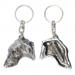 Deerhound, Scottish Deerhound - Silver-plated pendant with a dog in a decorative box, handbag decoration, backpack pendant by Art-Dog brand