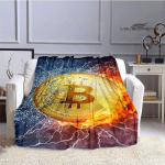 Bitcoin Fashion Prinditud tekk Lastele Soe tekk Flanell Pehme Hubane Tekk Diivanvoodi tekk Reisitekk S&uuml;nnip&auml;evakingitus 30x40in