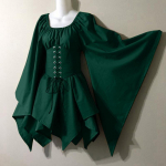 Halloweeni Cosplay Palee Victoria Keskaegne Vintage Haldja Elfi Kost&uuml;&uuml;m Naistele Printsess Sidemega J&otilde;ulud Lapit&ouml;&ouml; Peokleit J&otilde;ulud M