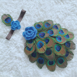 Kids Peacock Costume Set Dressing up Photo Props for Holidays Carnivals Birthday