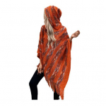 Naiste Pullover Kampsun Kapuutsiga Batwing Poole varrukaga Tutt Knitting Cape V&auml;rviline Triibuline As&uuml;mmeetriline Hem Wrap Pont&scaron;o mantel roheline