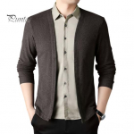 Meeste s&auml;rk v&otilde;lts kaheosaline kardigan, alla keeratav krae, &uuml;herealine pikkade varrukatega, v&auml;rviga sobiv kootud pidulik &auml;ri stiil top M roheline