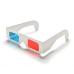 10 tk Universaalsed anagl&uuml;&uuml;fsed papp-paberist punased sinised ts&uuml;aansinised 3D-videoprillid