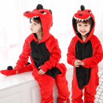 Lapsed Poisid T&uuml;drukud Dinosaurused Pidžaamad Magamisriided &Ouml;&ouml;r&otilde;ivad Loomade Cosplay Kost&uuml;&uuml;m Lapsed 8T punane