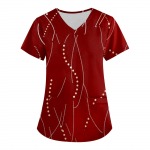 Naiste moodsad V-kaelusega l&uuml;hikeste varrukatega t&ouml;&ouml;riided taskutega, j&otilde;ulutr&uuml;kiga topid L