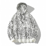 &Uuml;ks Tee Meeste Suured Kapuutsiga Pusad Mehed Hiina Stiilis Boheemlaslik T&auml;navamood Pusa Mees 100% Puuvill Hip Hop Must Kapuutsiga Meeste XXXL valge