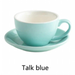 Euroopa stiilis 300 ml &uuml;hev&auml;rviline kohvitass ja alustass kingituseks keraamiline cappuccino latte tassi ja alustassi komplekt, mitmev&auml;rviline 300ml