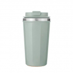 Uus 304 roostevabast terasest isoleeritud tass, mitme pinnaga kolmem&otilde;&otilde;tmeline disain v&auml;ikese iminapaga mittevalkuva kohvikruusiga 400ml valge