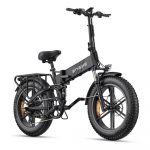 Engwe ENGINE PRO 2.0 kokkupandav elektrijalgratas 750 W 20 x 4,0 tolli paksuse rehviga, 16 Ah eemaldatav aku, t&auml;isvedrustus, 8 k&auml;iku must
